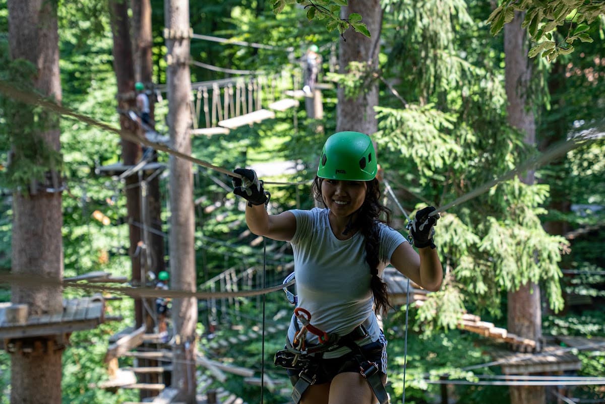 Percorso acrobatico tra gli alberi