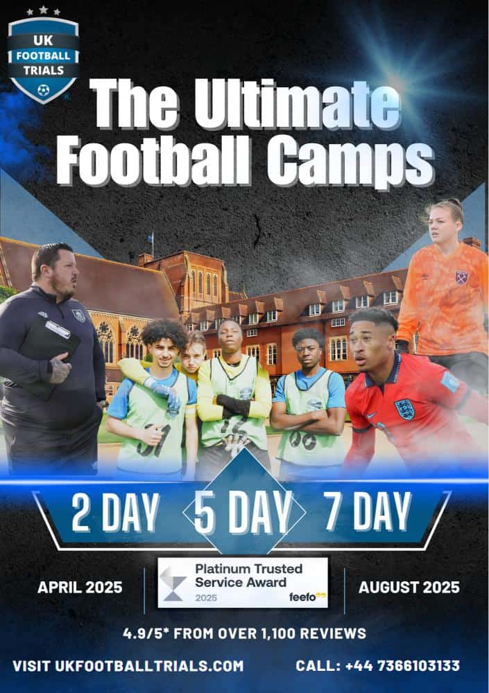 Campamentos de 5 días de Pruebas de Fútbol en el Reino Unido